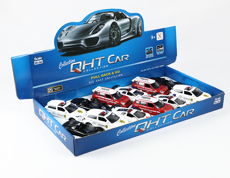 1:32宝马迷你酷吧.保时捷918.兰博基尼蝙蝠.路虎极光合金回力俄文车，救护车 XL80133-12FF