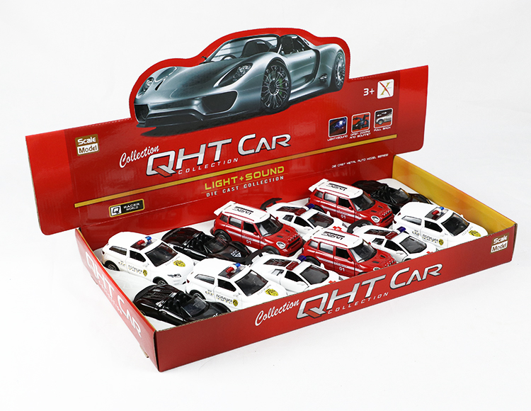 1:32宝马迷你酷吧.保时捷918.兰博基尼蝙蝠.路虎极光合金回力俄文车，救护车 XL80133-12FFL