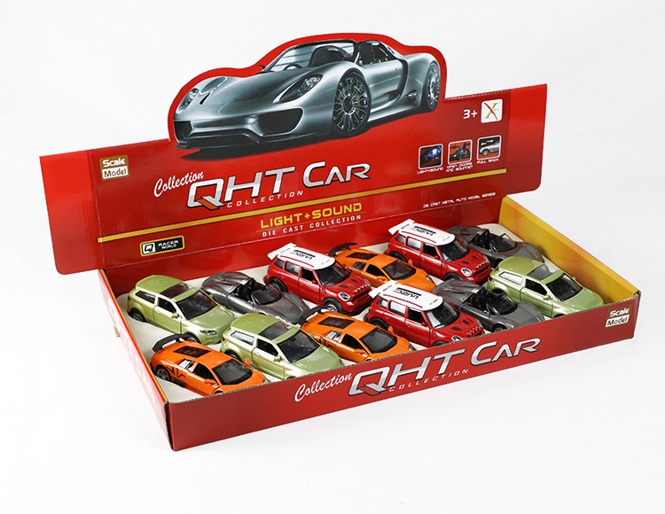 1:32宝马迷你酷吧.保时捷918.兰博基尼蝙蝠.路虎极光合金回力跑车 XL80133-12L