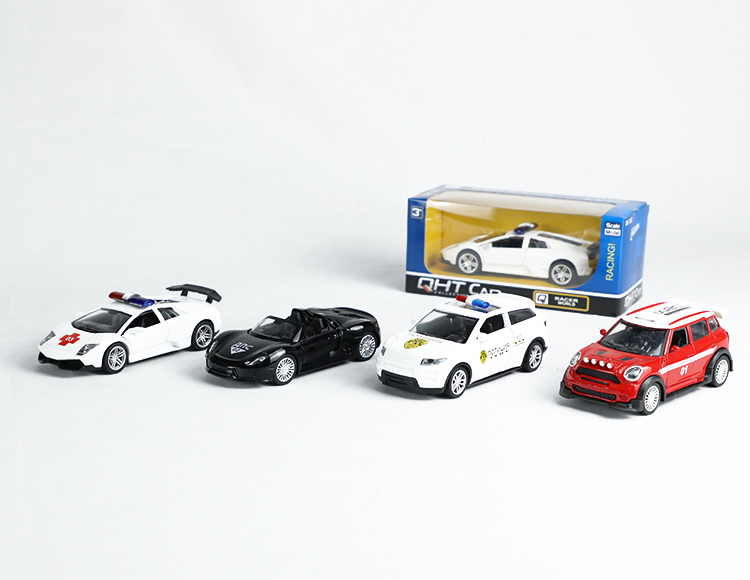 1:32宝马迷你酷吧.保时捷918.兰博基尼蝙蝠.路虎极光合金回力俄文车，救护车 XL80133FF