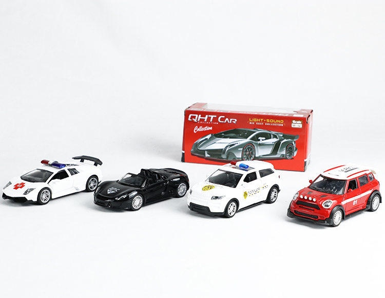 1:32宝马迷你酷吧.保时捷918.兰博基尼蝙蝠.路虎极光合金回力俄文车，救护车 XL80133FFL