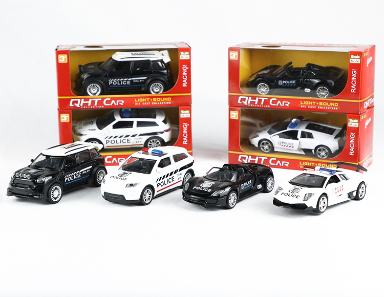 1:32宝马迷你酷吧.保时捷918.兰博基尼蝙蝠.路虎极光合金回力警车 XL80133PL