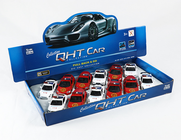 1:32大众尚酷，本田，宾利，日产合金回力消防车，救护车 XL80134-12F