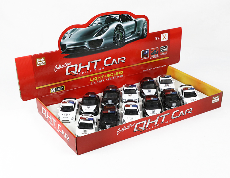 1:32大众尚酷，本田，宾利，日产合金回力警车 XL80134-12PL