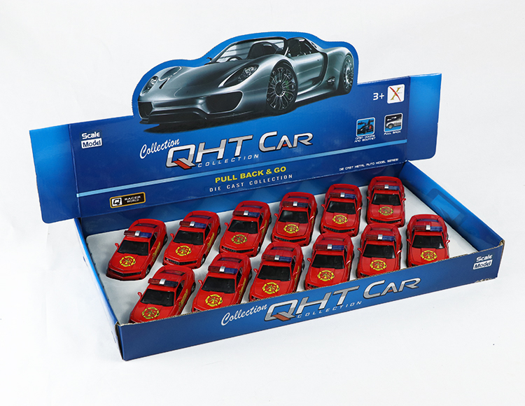 1:32大黄蜂合金回力消防车 XL80135-12F