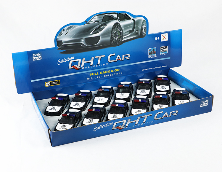 1:32大黄蜂合金回力警车 XL80135-12P