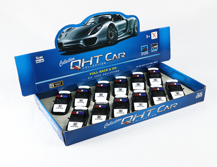 1:32野马合金回力警车 XL80137-12P