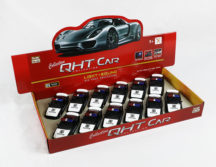 1:32野马合金回力警车 XL80137-12PL