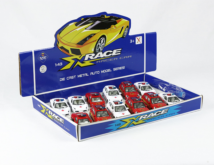 1:43合金回力消防车，救护车 XL80139-12F