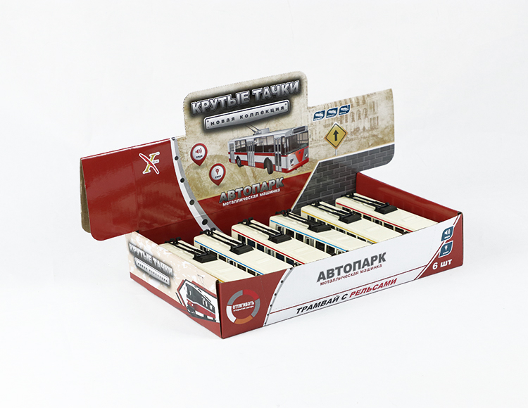 1:90巴士巴士电车回力跑车 XL80189-6