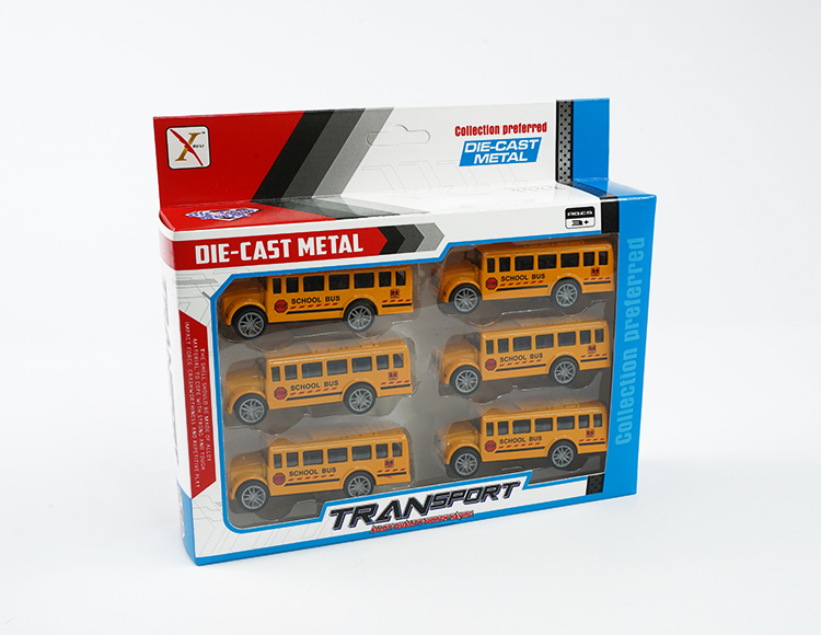 1:60合金小校巴车回力 XL80191-6T