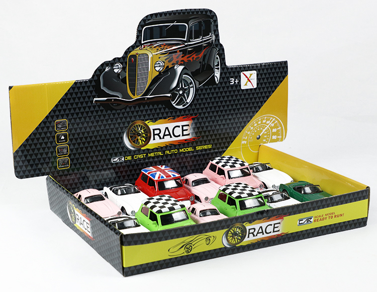 1:32老爷车奔驰，宝马，憨豆迷你合金回力警车 XL808-12L