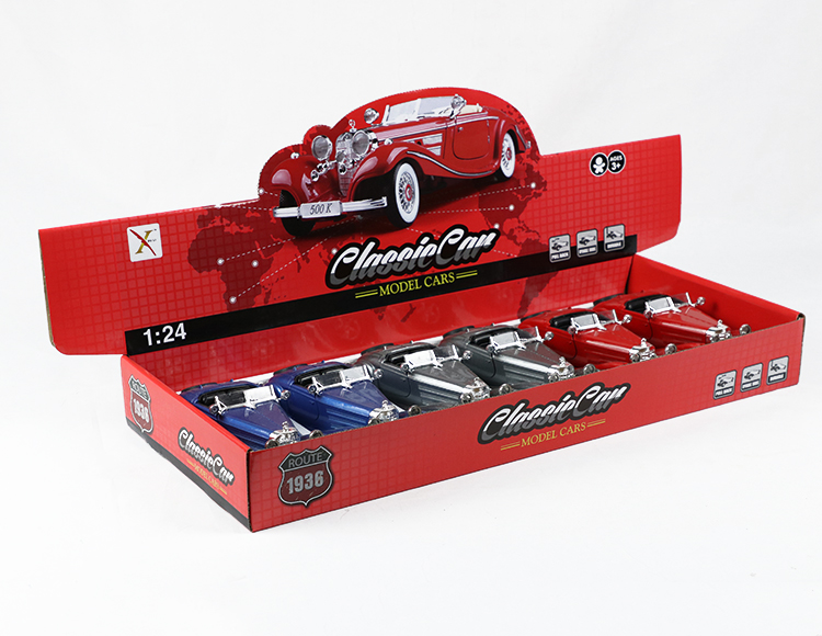 1:24奔驰1936年K540合金回力跑车 XL878-6L