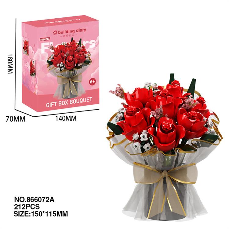 花束*玫语七情(含丝带+花材网纱) 866072A