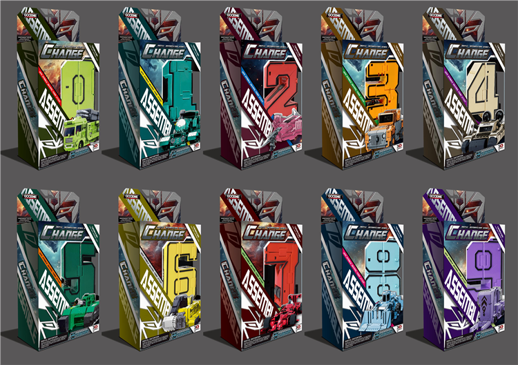 中号数字变形（0-9十个数字混装） G338-68