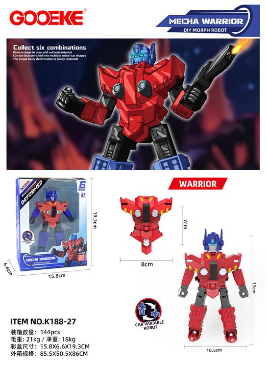 消防变形6合体-铠甲勇士开窗盒 K188-27