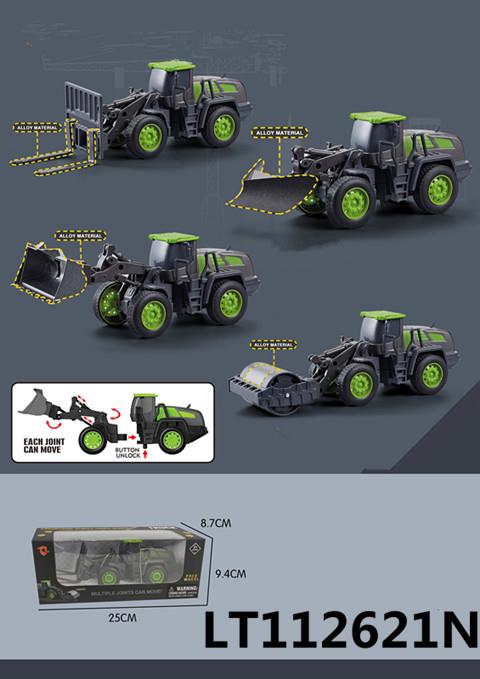 喷漆版合金仿真惯性工程车 112621N