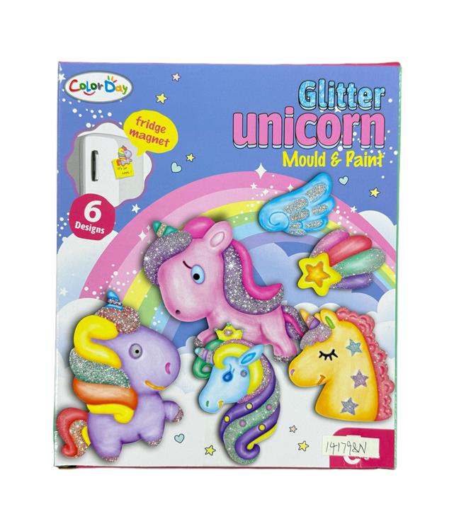DIY石膏彩绘玩具冰箱贴-闪闪独角马 141798N