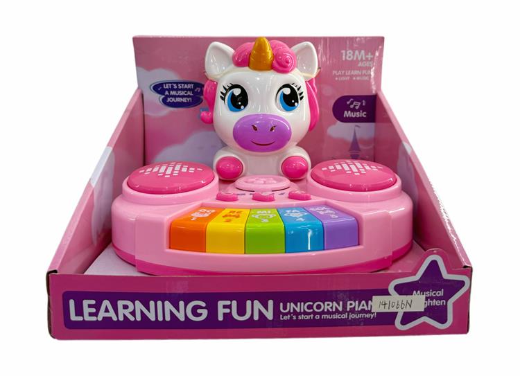 粉色独角兽拍鼓琴 141066N