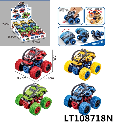 特技卡通翻斗越野车12只装 108718N