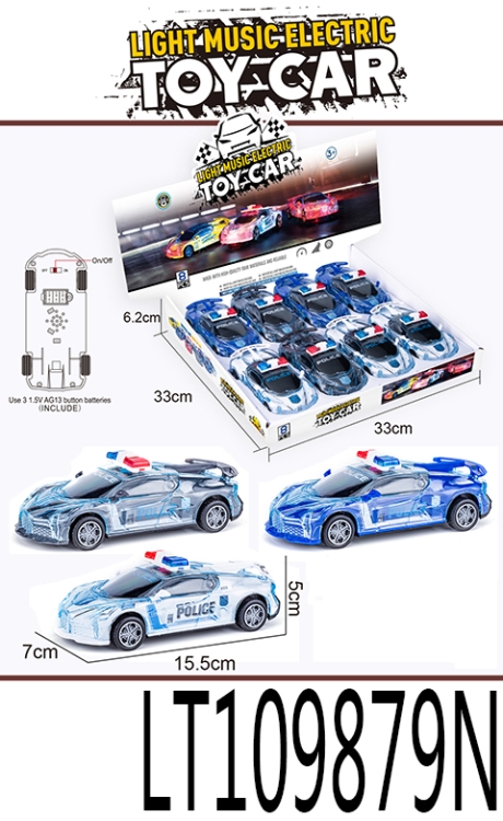 惯性灯光布加迪警车 109879N