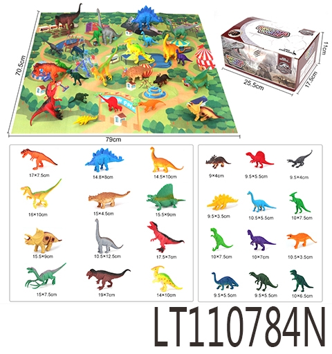 空心艳色恐龙12只+12只4寸恐龙+1地图 110784N