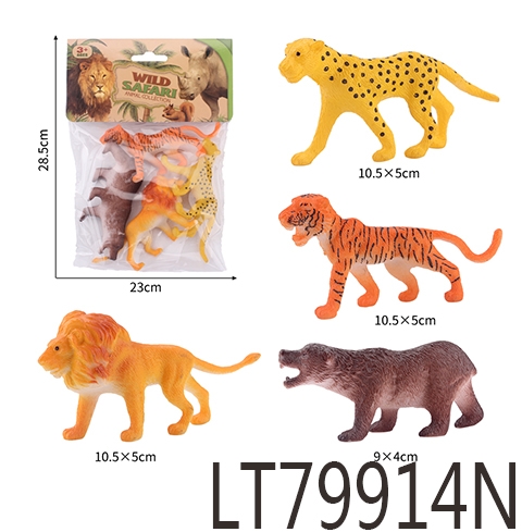 4只装5寸实心动物 79914N