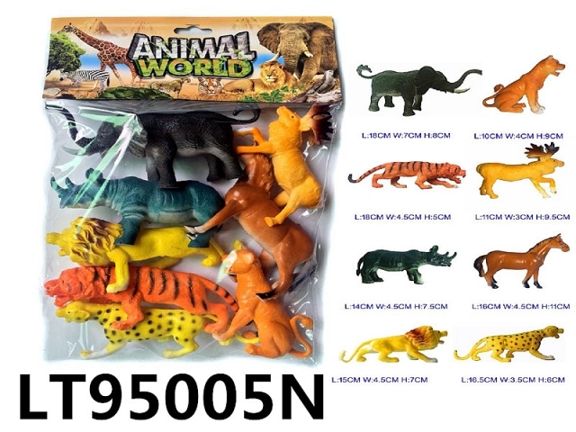 6寸动物8只 95005N