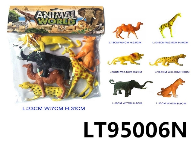 6寸动物6只 95006N