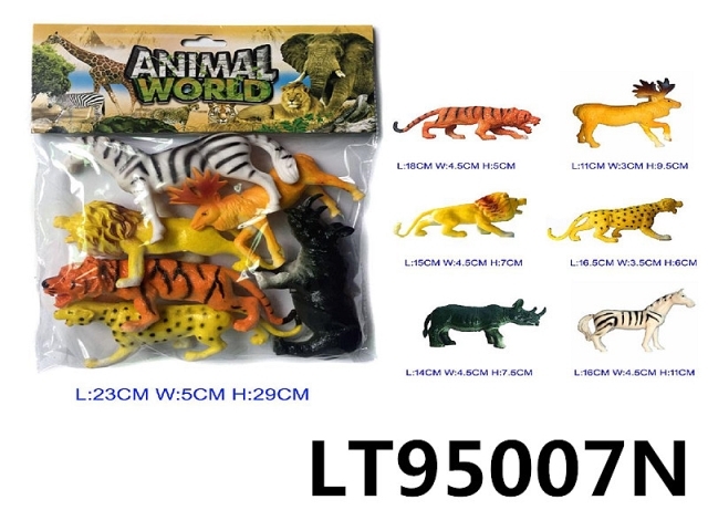 6寸动物6只 95007N