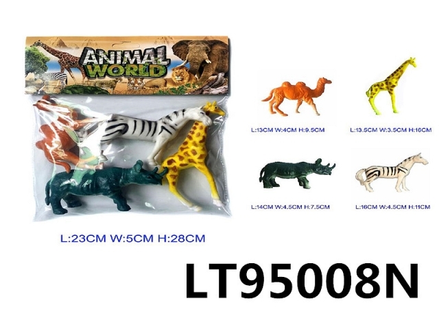 6寸动物4只 95008N