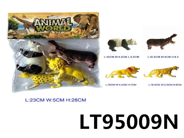 6寸动物4只 95009N