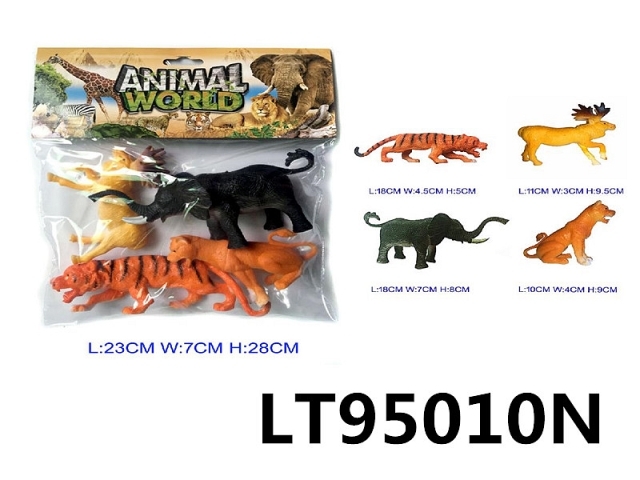 6寸动物4只 95010N