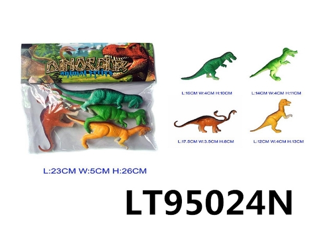 6寸恐龙4只 95024N