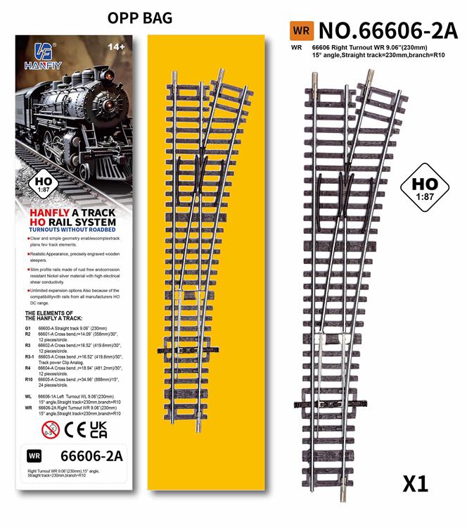 WR右转向道岔 66606-2A