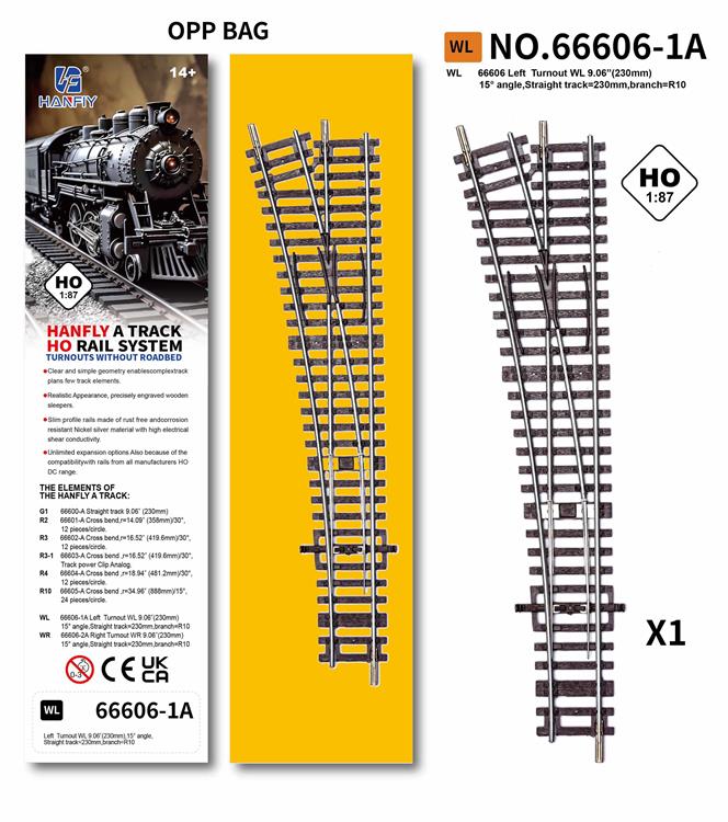 WL左转向道岔 66606-1A