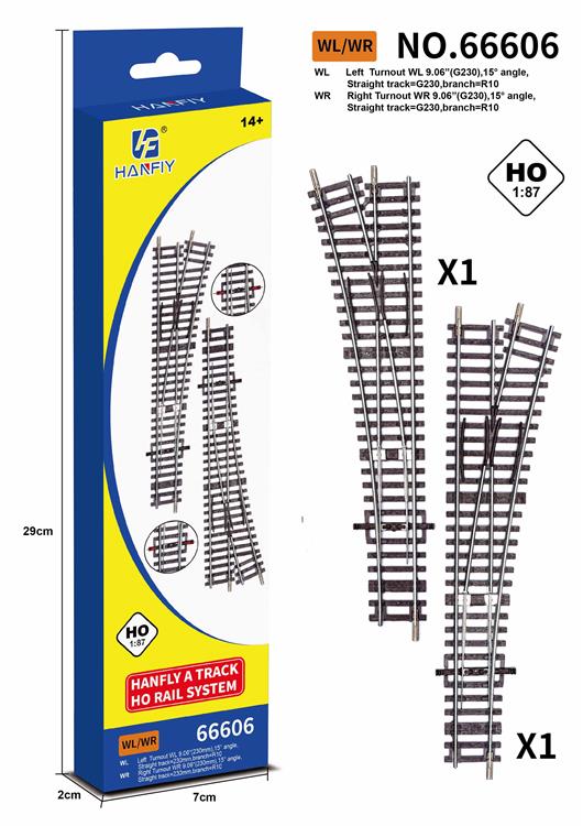 WL左转向道岔   WR右转向道岔 66606