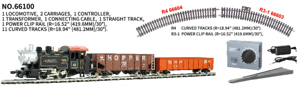 040蒸汽机车套装 66100