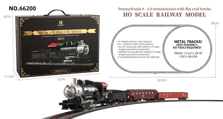 Pennsylvania 0-4-0 transmission with  flat coal trucks 66200