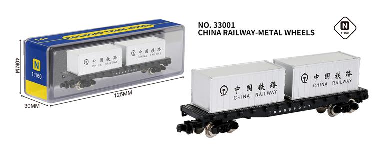 20尺平板集装车中国铁路（带金属轮子） 33001