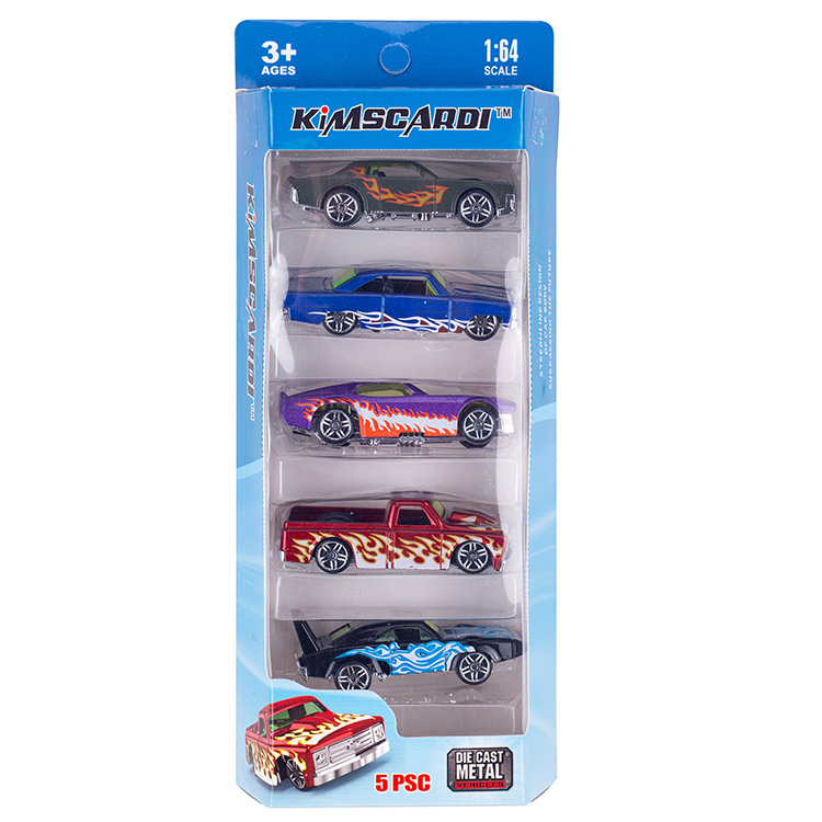 1：64火纹合金滑行小车  5只装 XY189-5