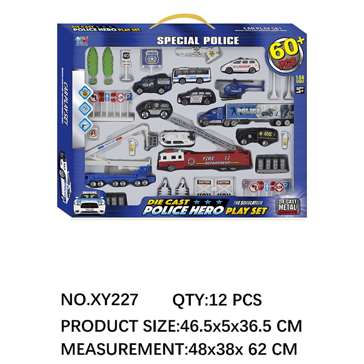 1:64合金警察60pcs套装 XY227