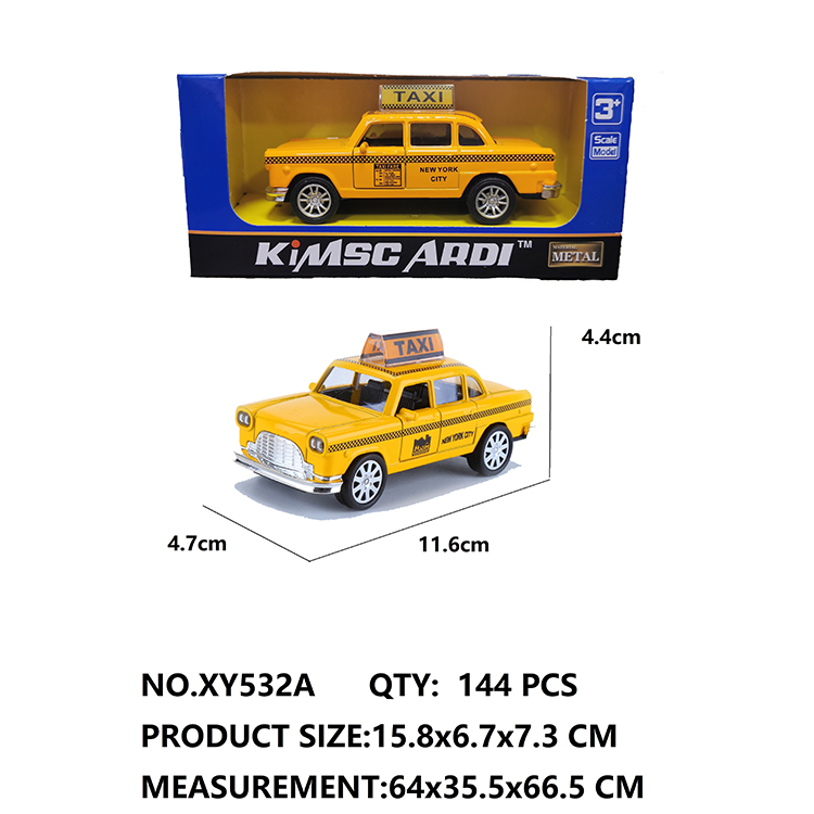 1:36合金回力双开门福特雷鸟的士车 XY532A