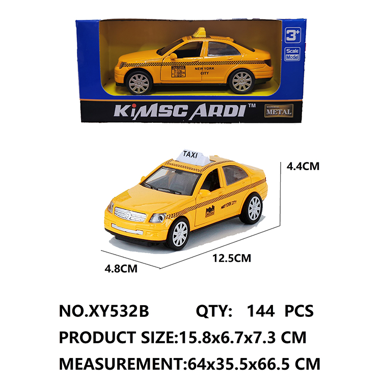 1:36合金回力双开门奔驰S65的士车 XY532B