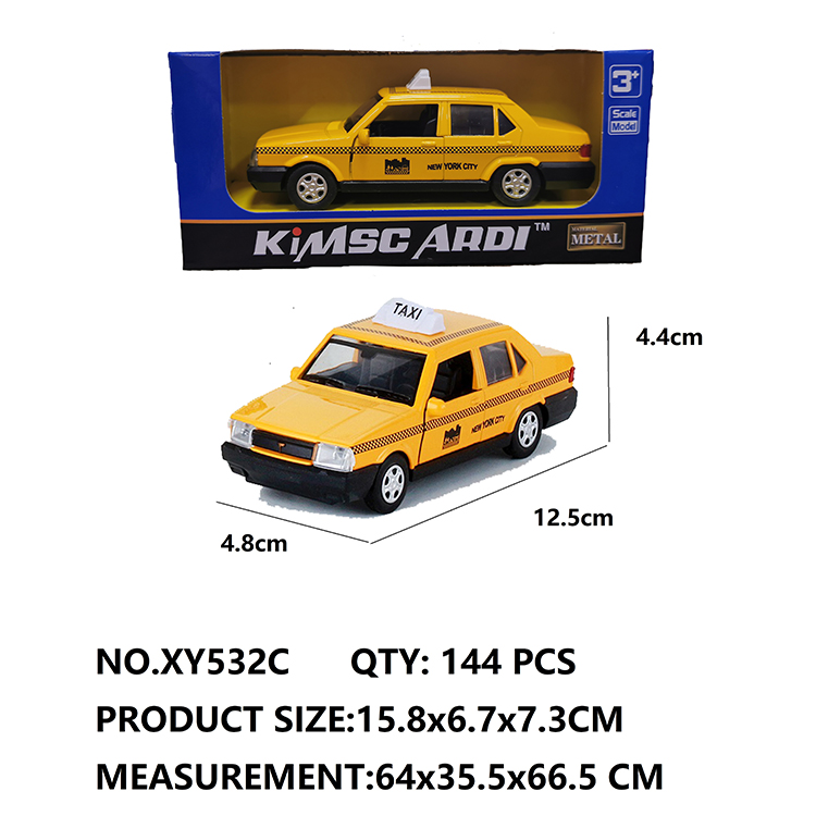 1:36合金回力双开门拉达的士车 XY532C