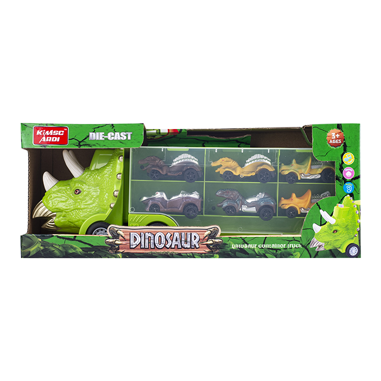 恐龙货柜车 带6只恐龙车+地图 XY926