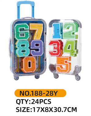  DINOSAUR MEDIUM TRANSFORMABLE NUMBERS                                   (2 STYLE MIXED 188-28Y