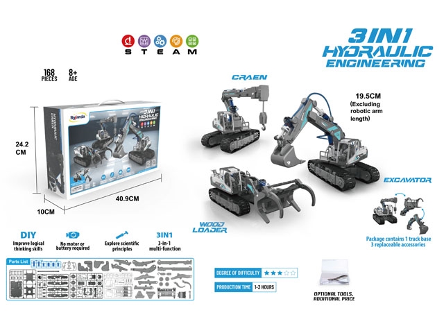 3合1液压动力-挖掘机、起重机、木材装载机 JY1067128         