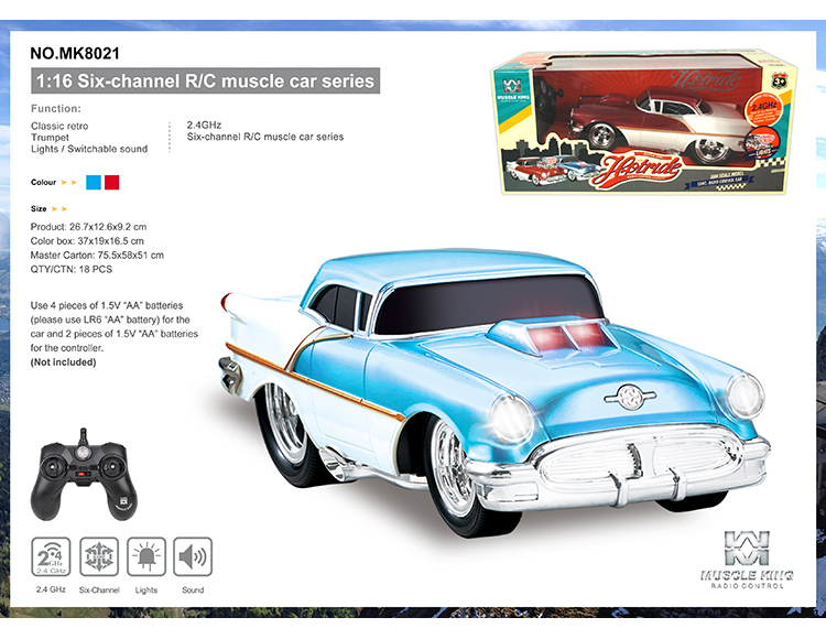 2.4G 六通带切换声音遥控肌肉改装车 MK8021