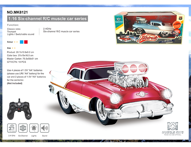 2.4G 六通带切换声音遥控肌肉改装车 MK8121